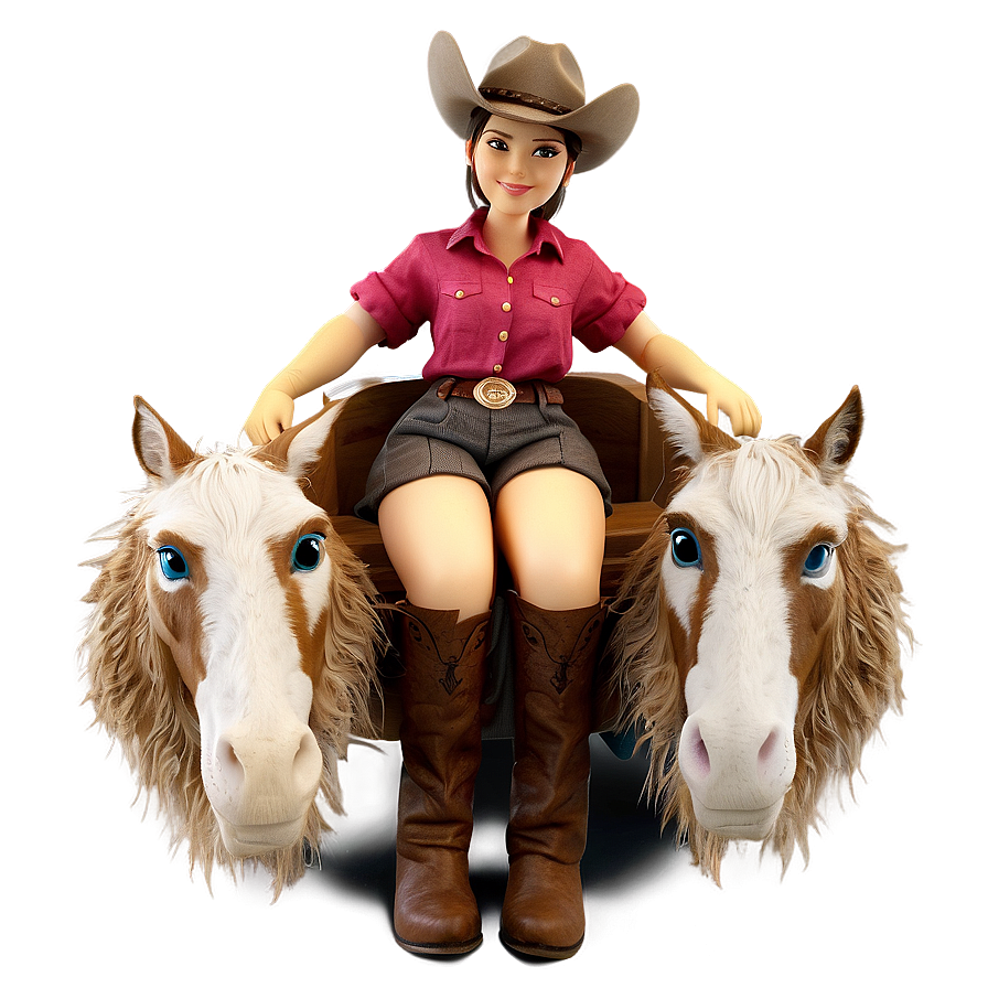 Cowgirl Riding Horse Png Qem44