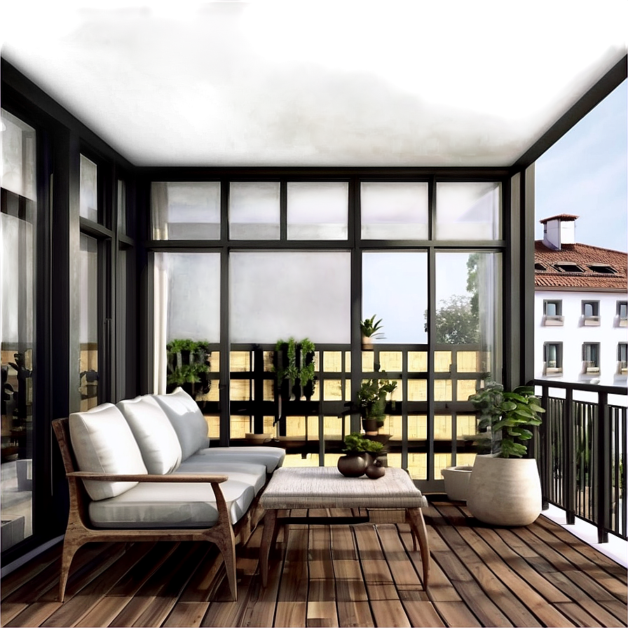 Cozy Balcony Decor PNG 06272024 PNG with transparent background