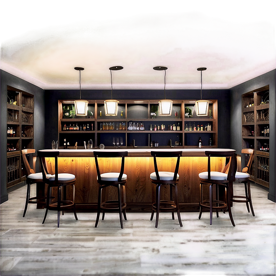 Cozy Basement Bar Concepts PNG 05212024 PNG with transparent background