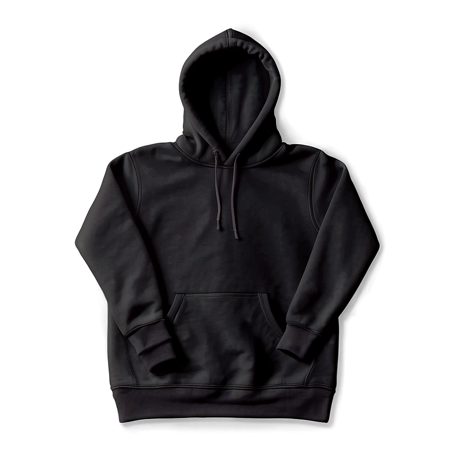 Cozy Black Hoodie Sweatshirt Png Nof