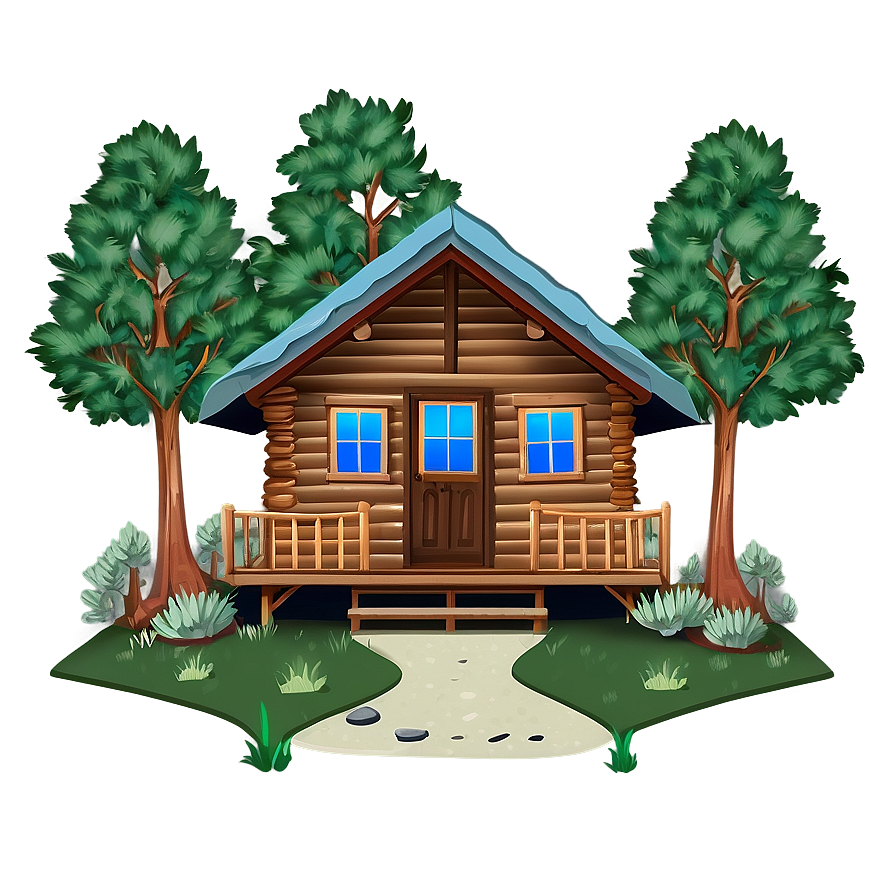 Cozy Cabin in the Woods PNG iiq81 PNG image with a transparent background, free high-resolution download