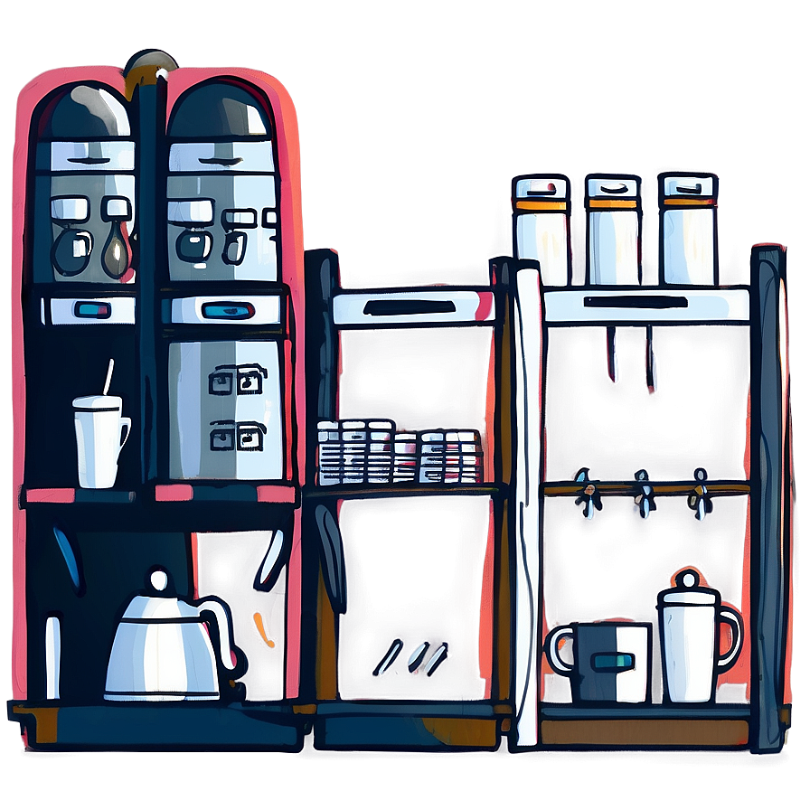 Cozy Cafe Barista Scene Png Lfg39