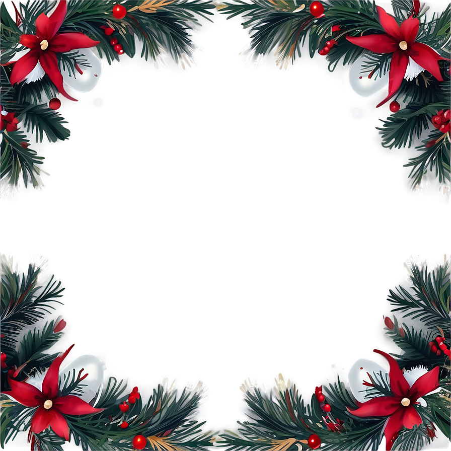 Cozy Christmas Border Png Alo