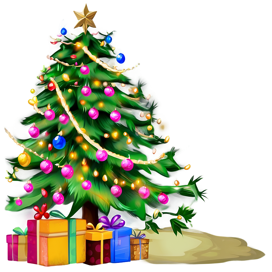 Cozy Christmas Tree PNG dtw PNG with transparent background