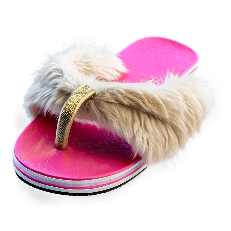 Cozy Faux Fur Flip Flop Png 6