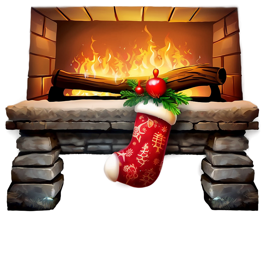 Cozy Happy Holidays Fireplace Png 05232024