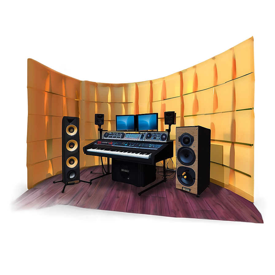 Cozy Recording Studio Setup PNG mhv39 PNG with transparent background