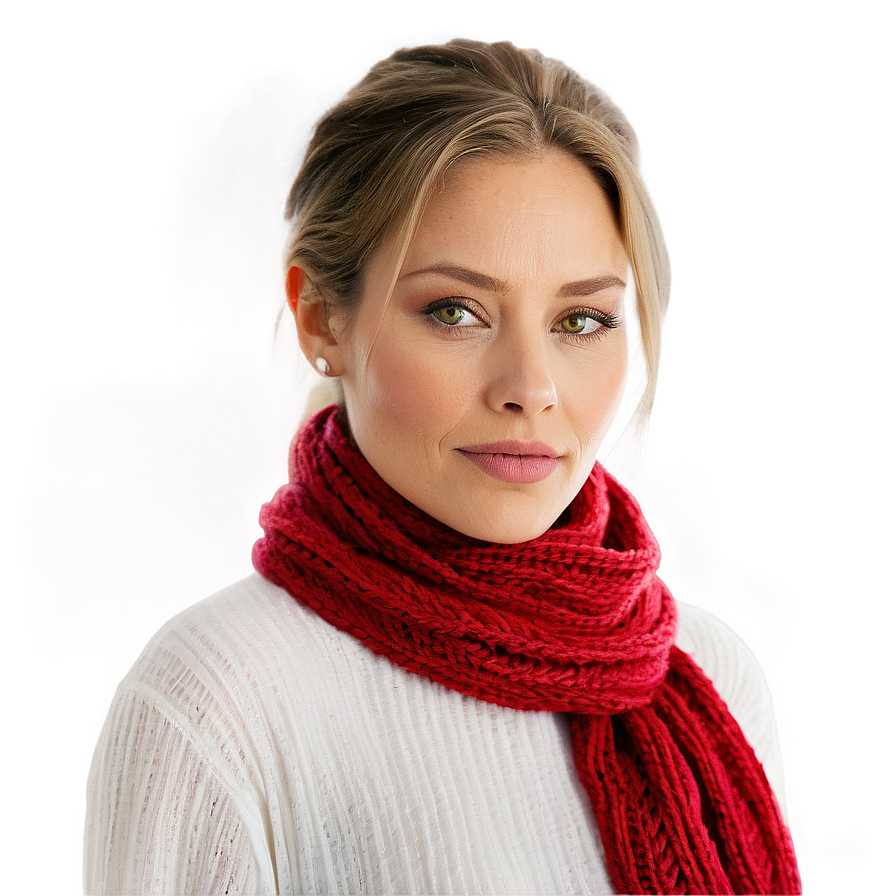 Cozy Red Scarf Png Nkl67