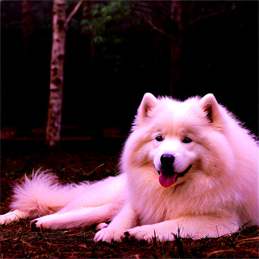 Cozy Samoyed Moment Png 75