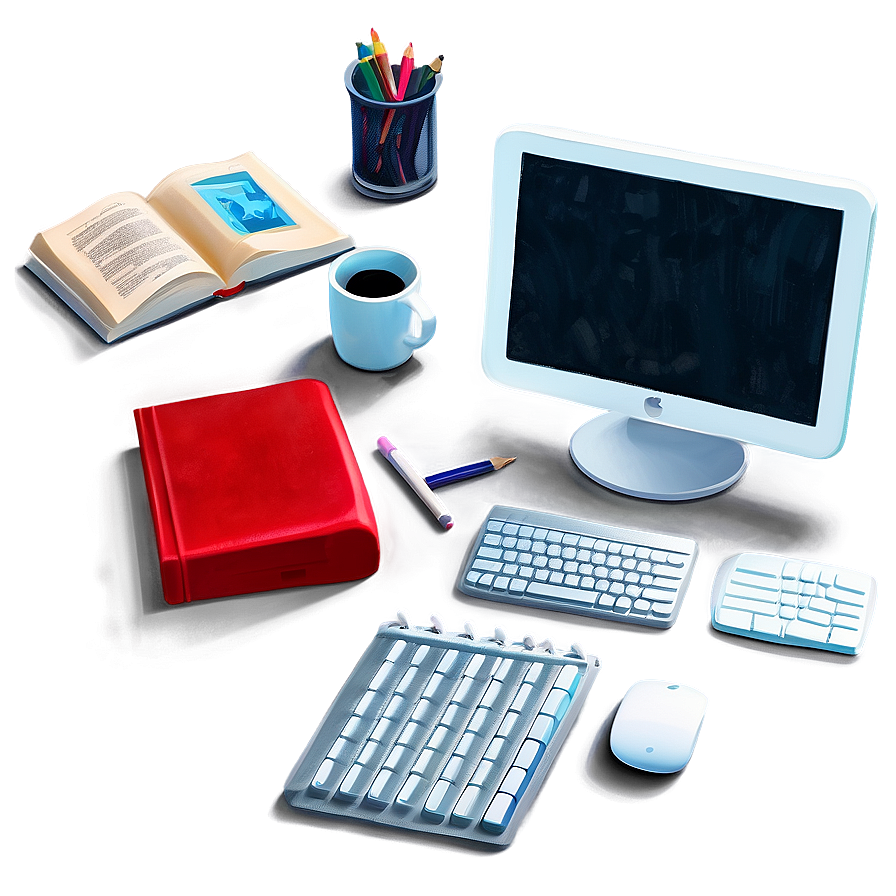 Cozy Study Corner PNG tbe PNG with transparent background