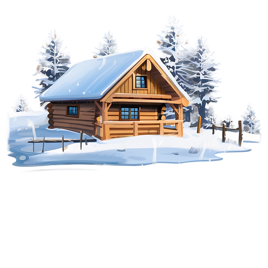 Cozy Winter Cabin Png Wvb