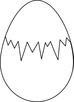 Cracked Egg Vector Illustration PNG with transparent background