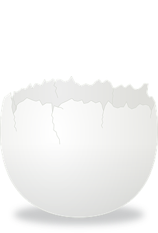 Cracked Eggshell Graphic PNG with transparent background