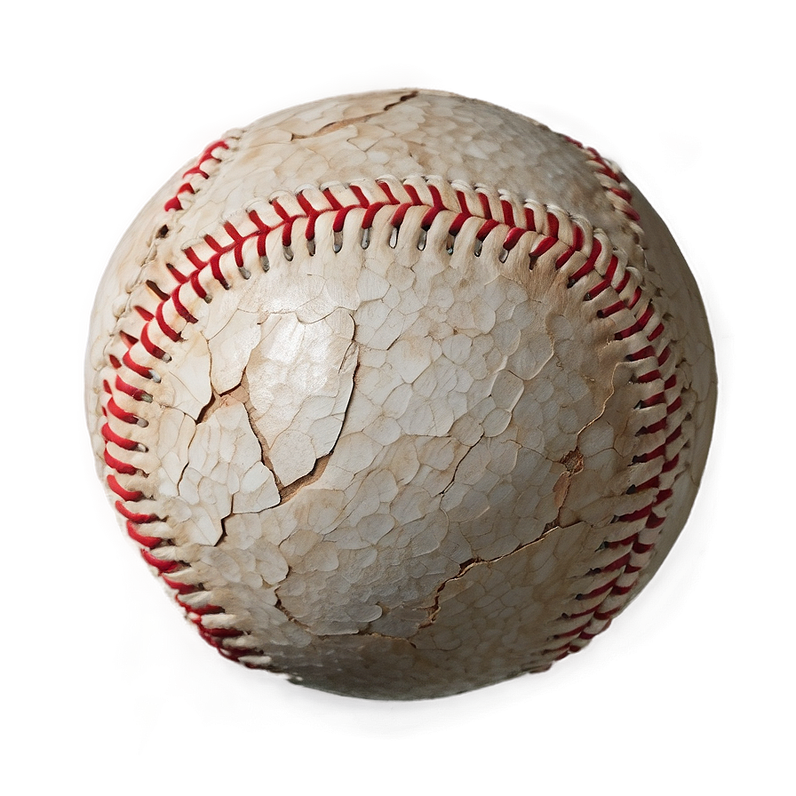 Cracked Leather Baseball Png Oid