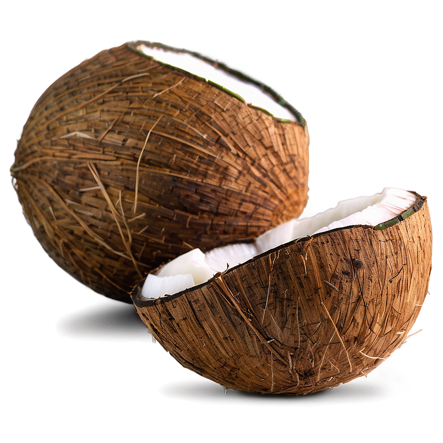 Cracked Open Coconut Png 05242024