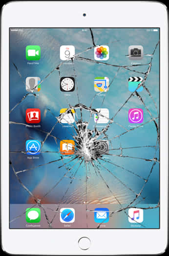 Crackedi Pad Screen PNG with transparent background