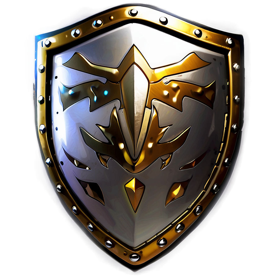 Crafted Gold Shield Png 06282024