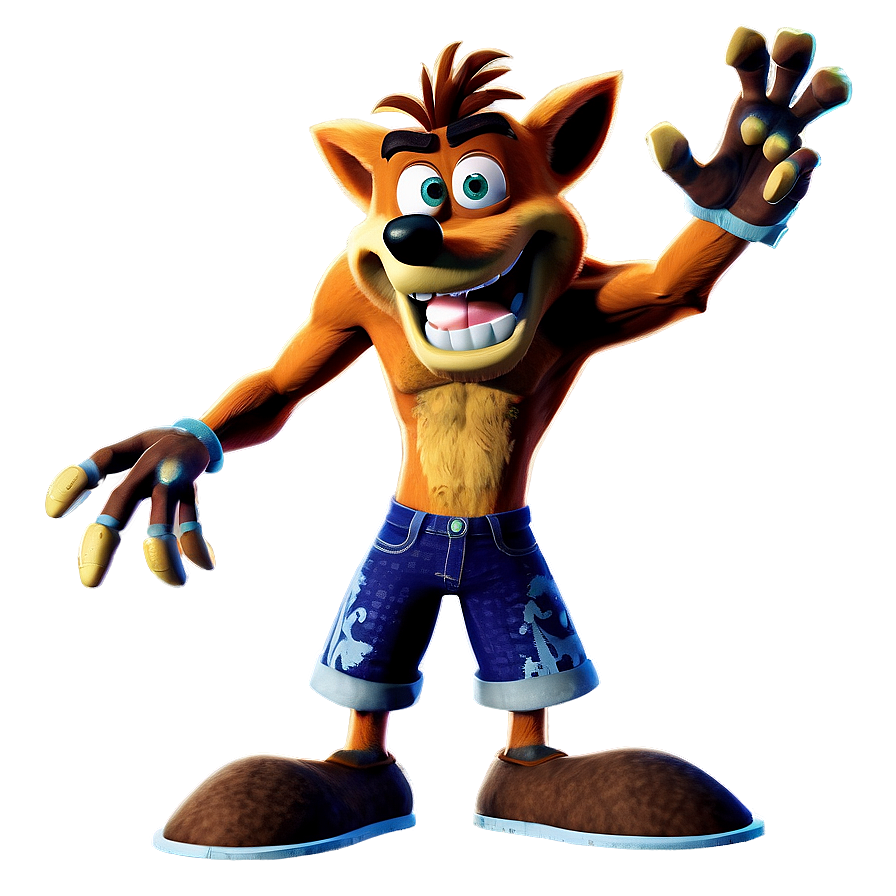 Crash Bandicoot Victory Pose PNG 05212024 PNG with transparent background