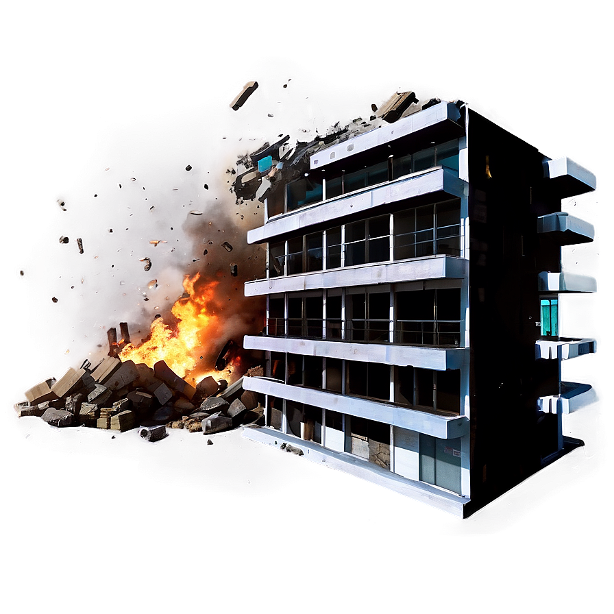 Crashing Building Destruction Png Qfp44