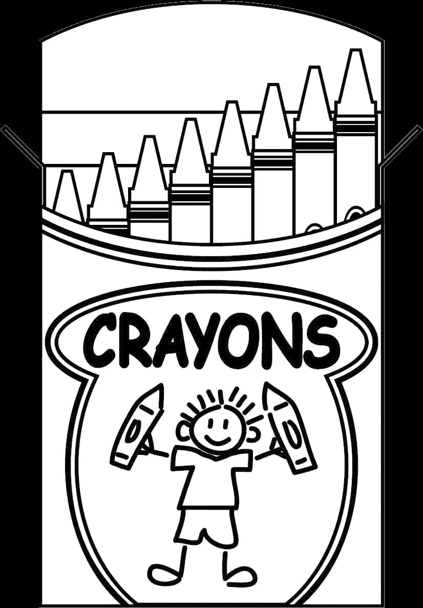 Crayon Box Coloring Page