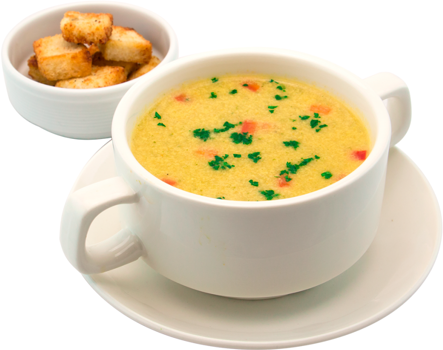 Creamy Vegetable Soupwith Croutons