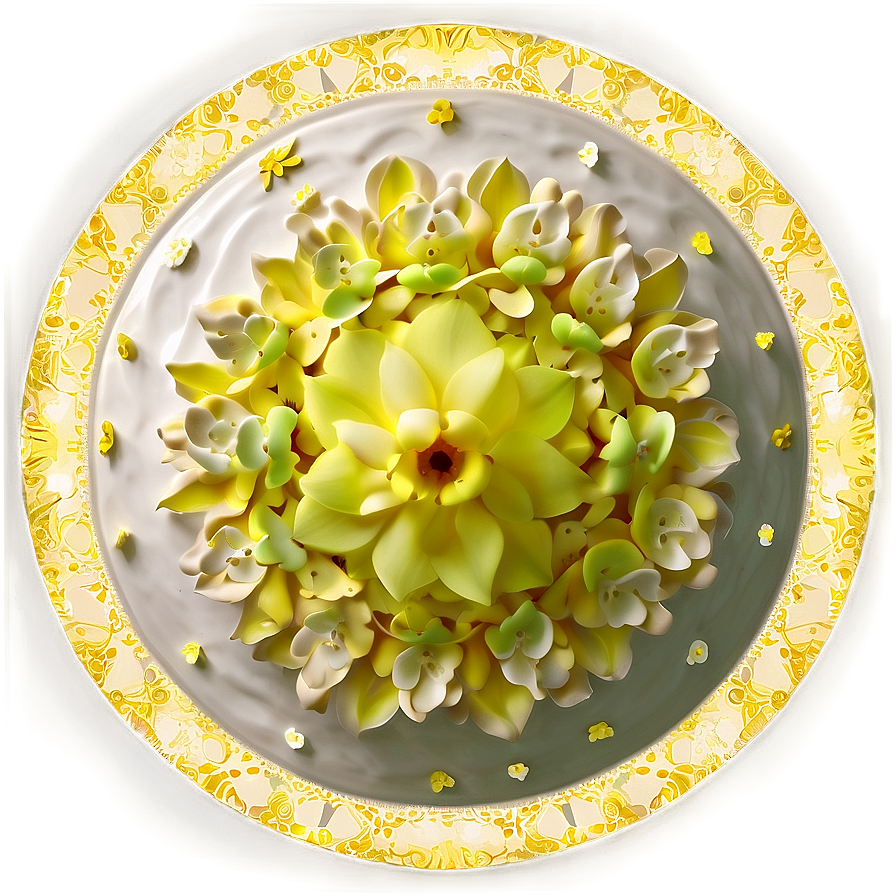 Creamy Yellow Circle Arrangement Png 95