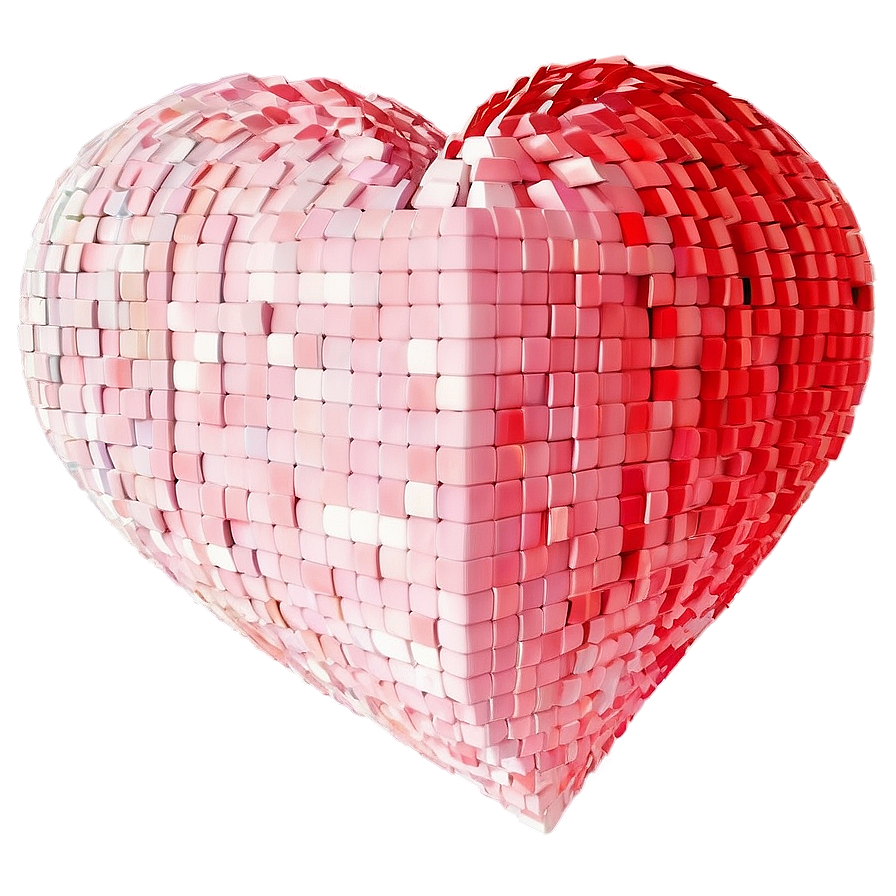 Creative Pixel Heart Png Fng