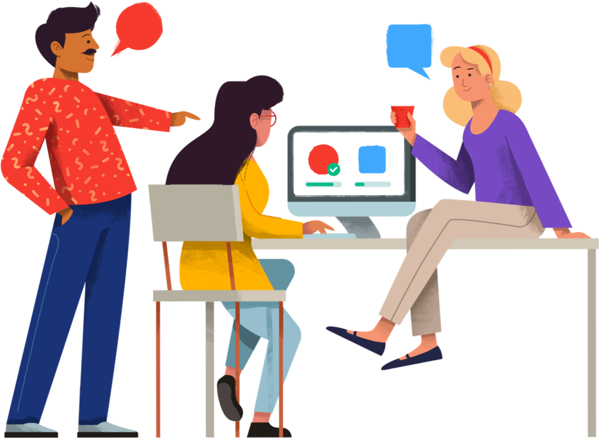 Illustration Of Team Discussing Designs - User Testing Illustration, HD Png Download PNG with transparent background