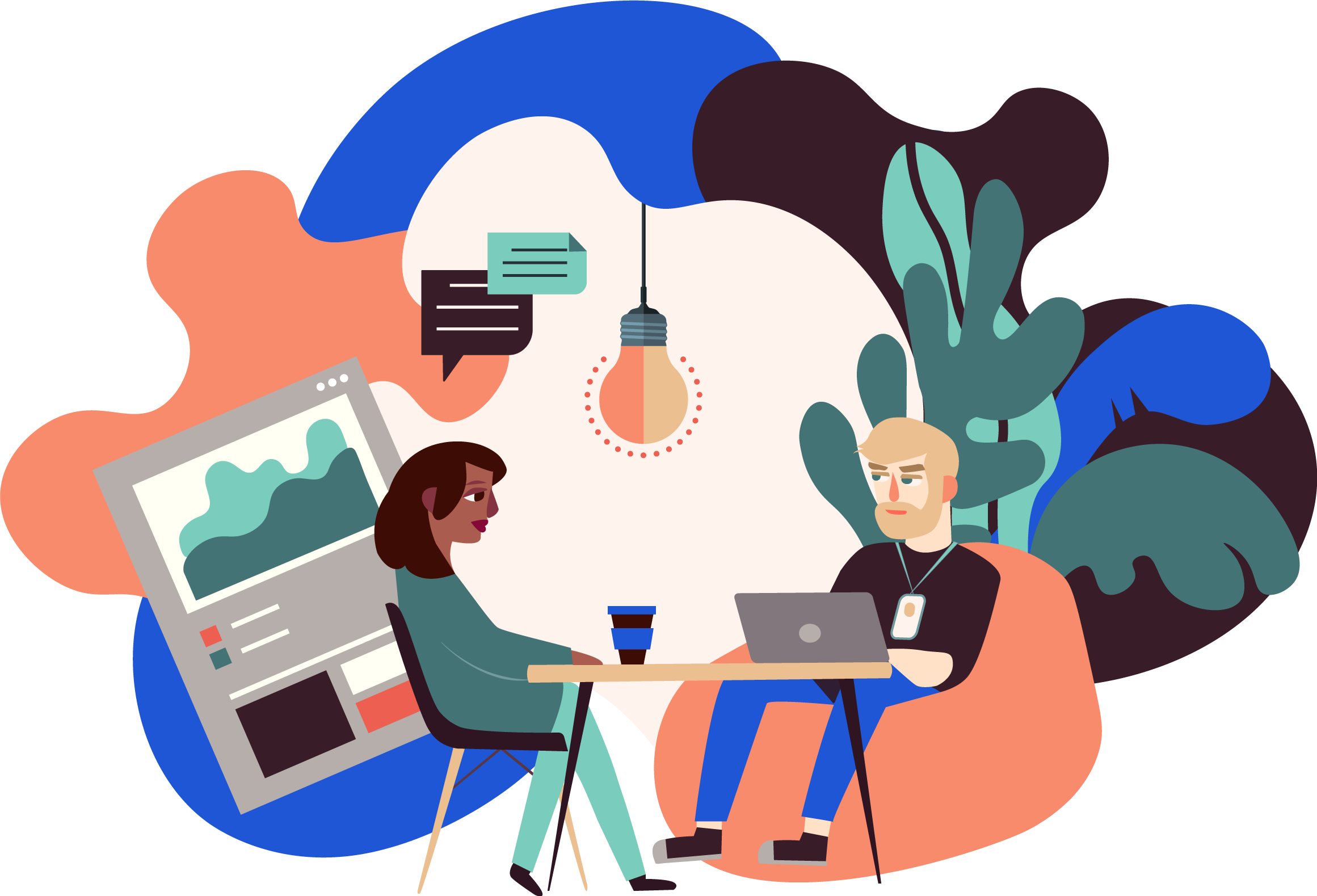 Creative Team Meeting Illustration