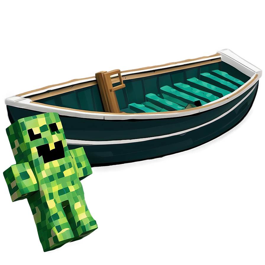 Creeper In Boat Png Oqq