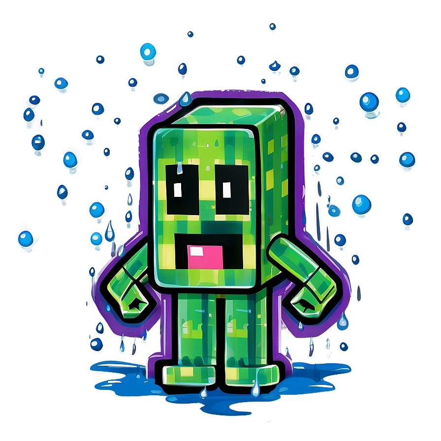 Creeper In Rain Png Mrd11