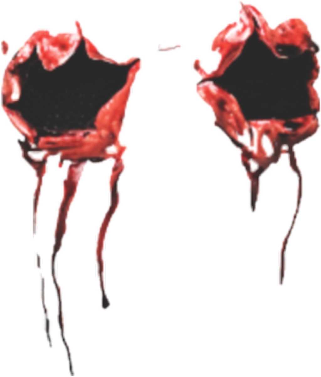 Creepy Bloody Eyes Illustration PNG with transparent background