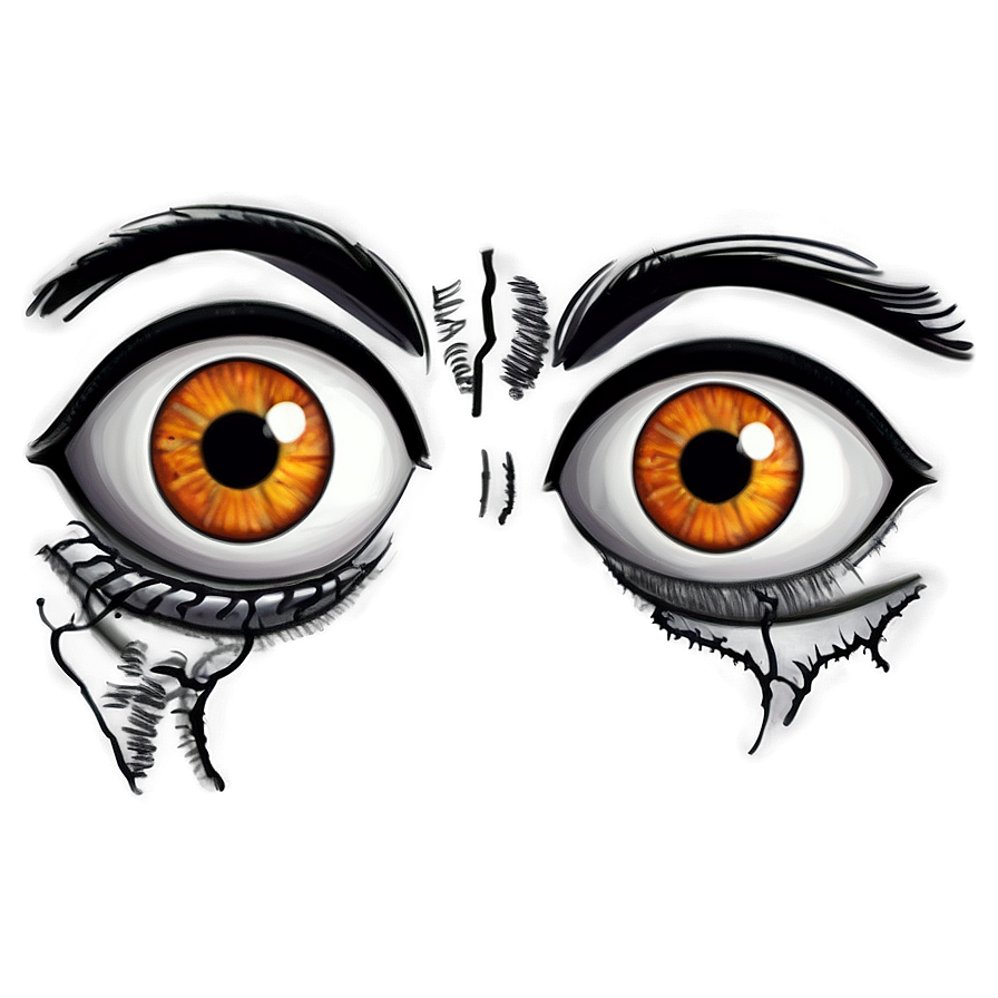 Creepy Eyes Illustration PNG 05252024 PNG with transparent background