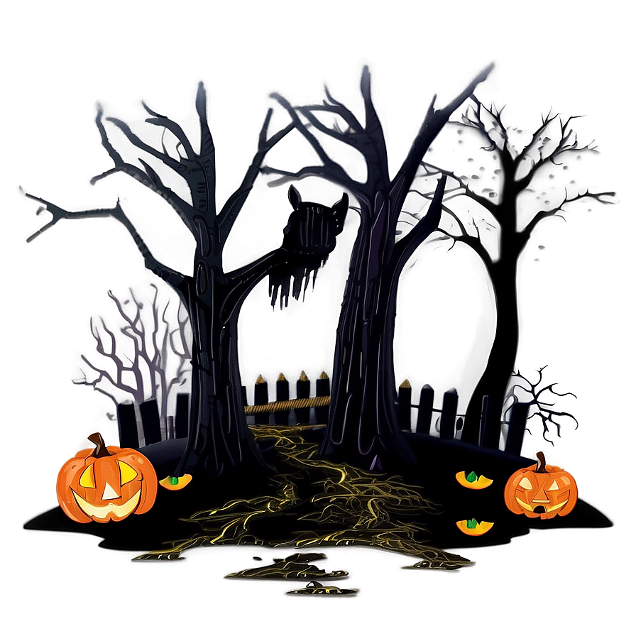 Creepy Halloween Night PNG qrw7 PNG with transparent background