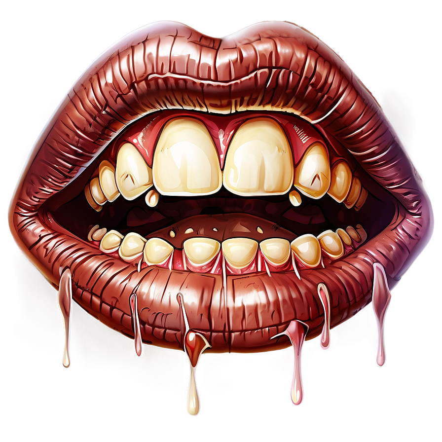 Creepy Mouth Illustration Png Xjk