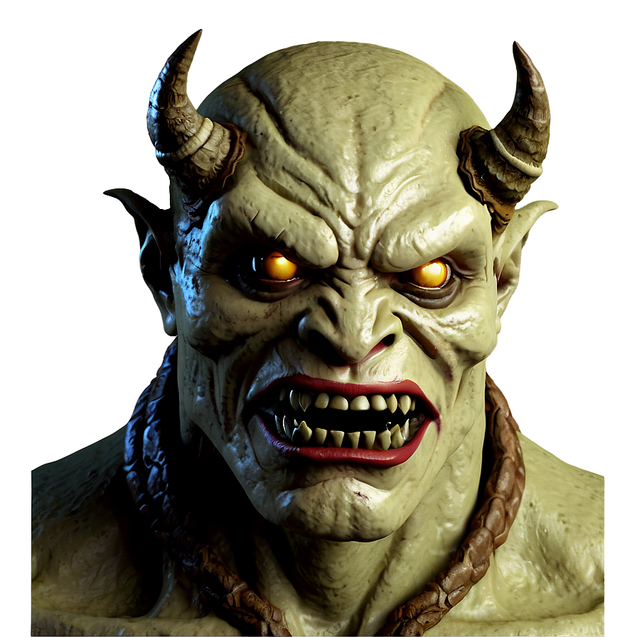 Creepy Oni Face Png 06122024