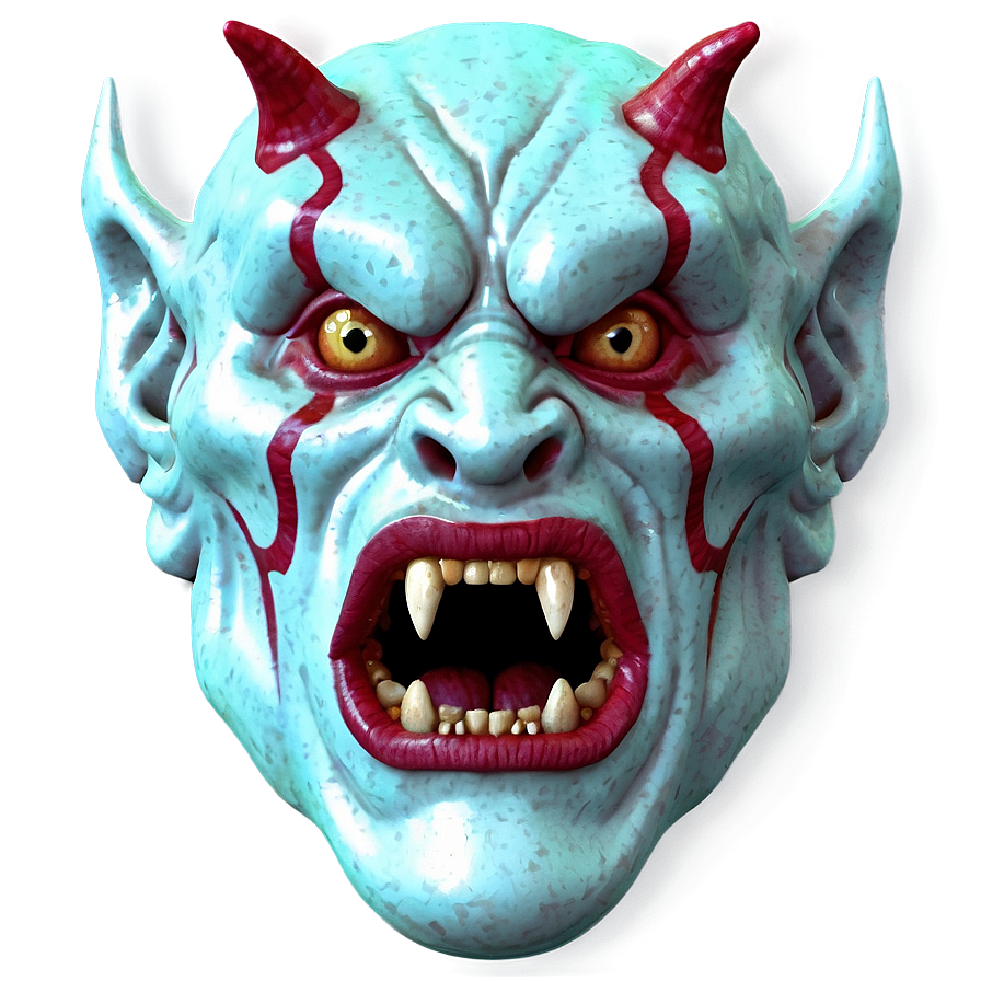 Creepy Oni Face Png 06122024