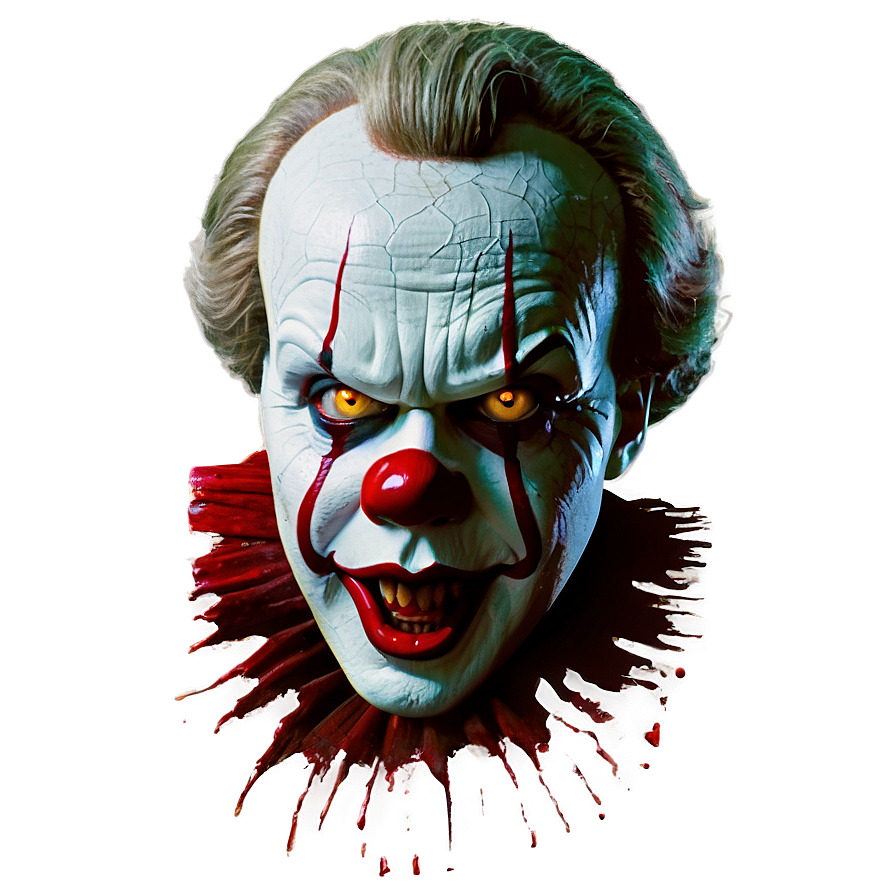 Creepy Pennywise Face PNG 05212024 PNG with transparent background