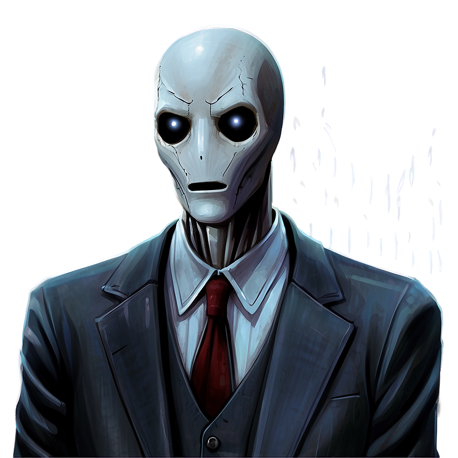 Creepy Slender Man Art PNG 05252024 PNG with transparent background