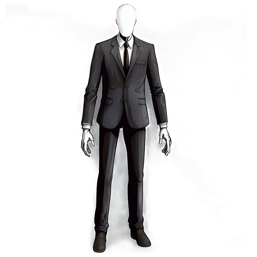 Creepy Slender Man Art PNG 05252024 PNG with transparent background