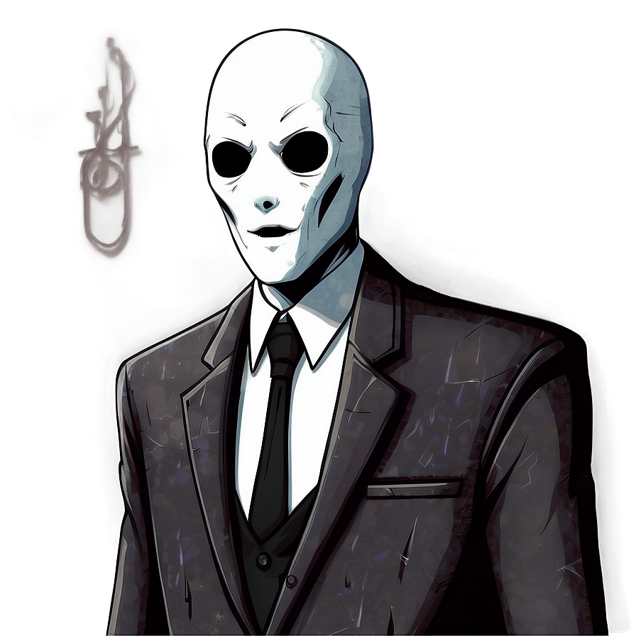 Creepy Slender Man Art PNG 05252024 PNG with transparent background