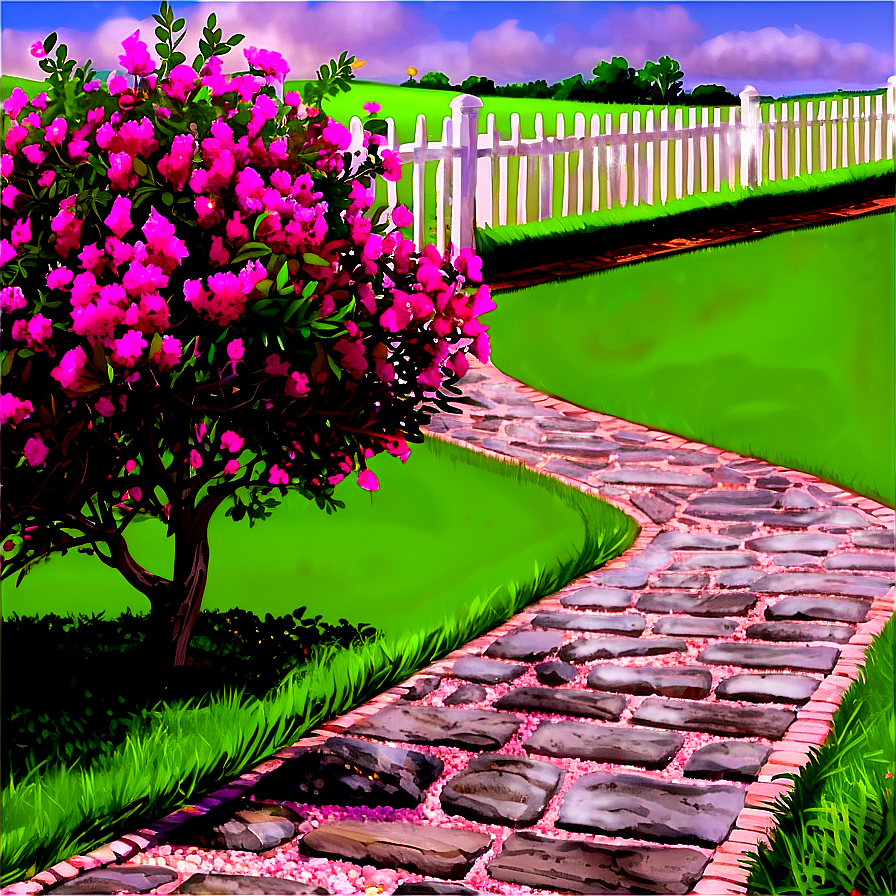 Crepe Myrtle Pathway Edge Png 06282024