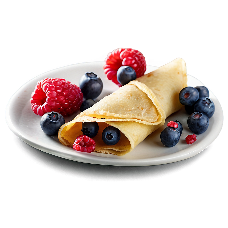 Crepes With Berries Breakfast Png 49