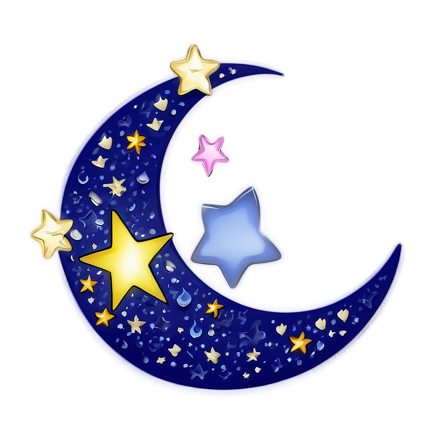 Crescent Moon And Stars Png Hbs33