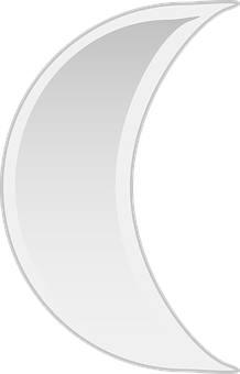 Crescent Moon Graphic PNG with transparent background