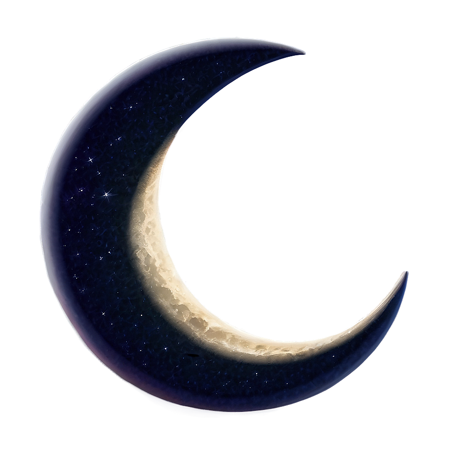 Crescent Moon In Night Sky Png Ded91