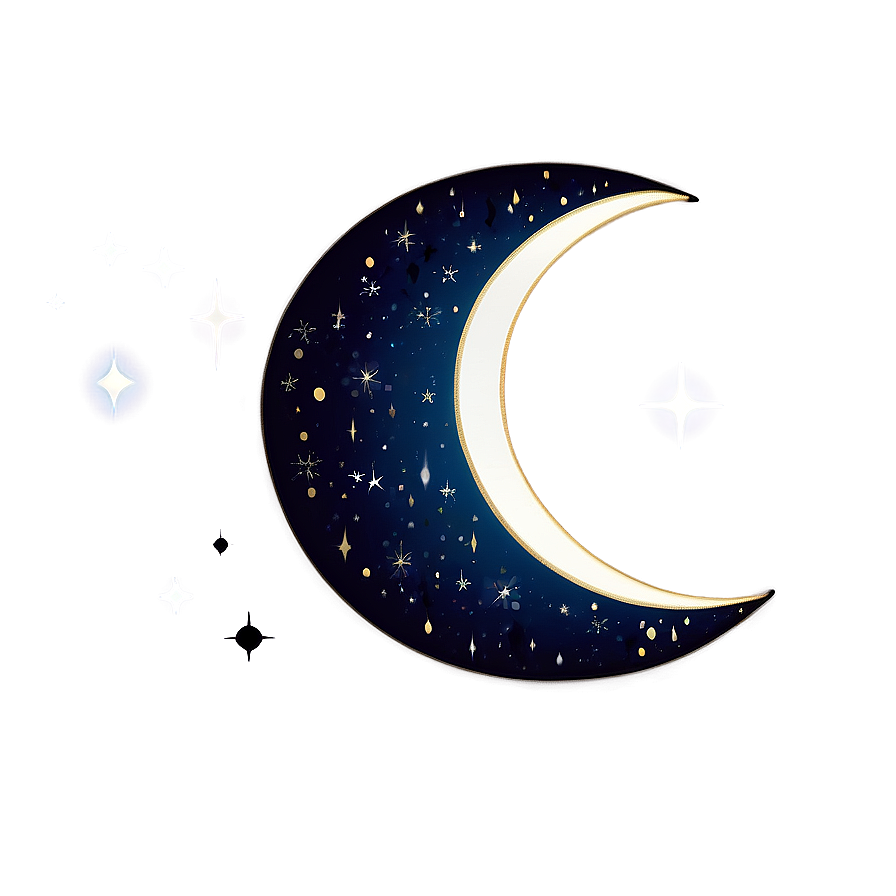 Crescent Moon In Space Png Kgc