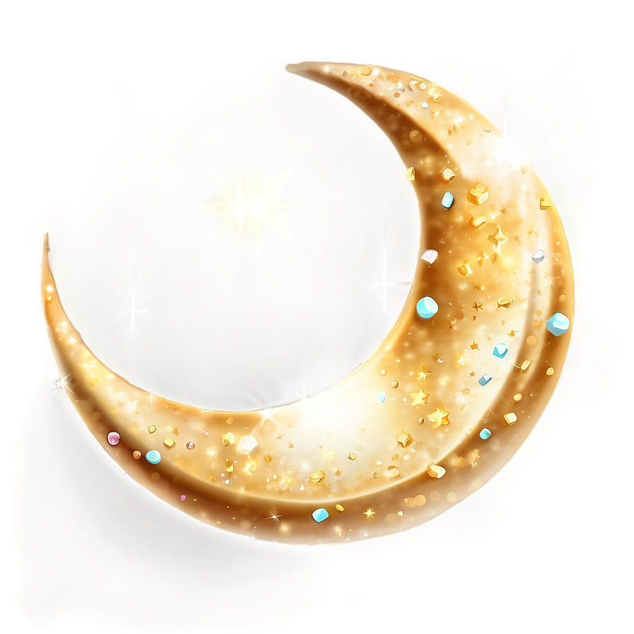 Crescent Moon With Crystals Png 05212024