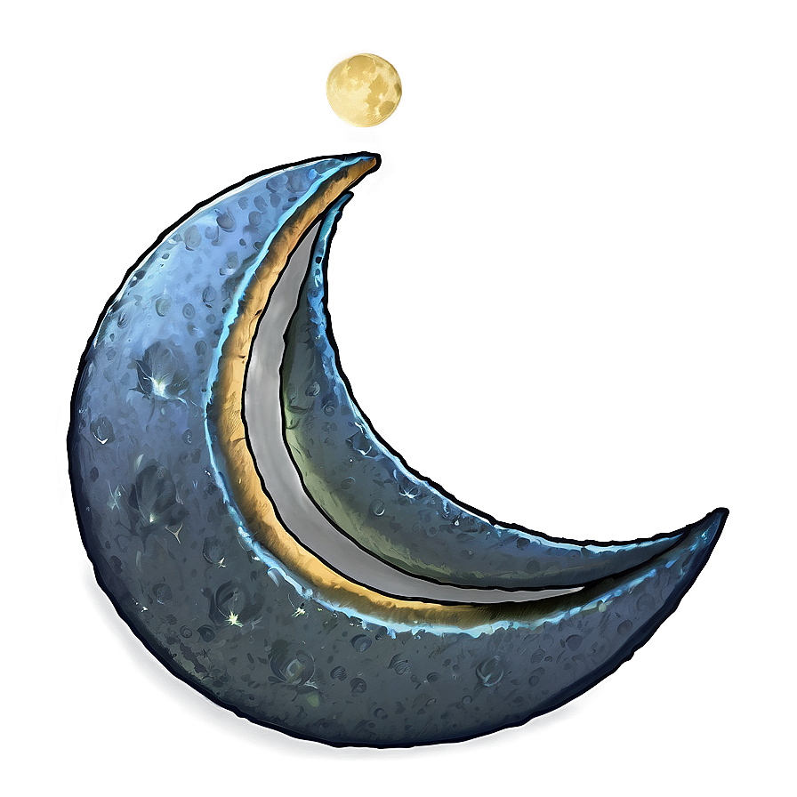 Crescent Moon With Eyes Png 75