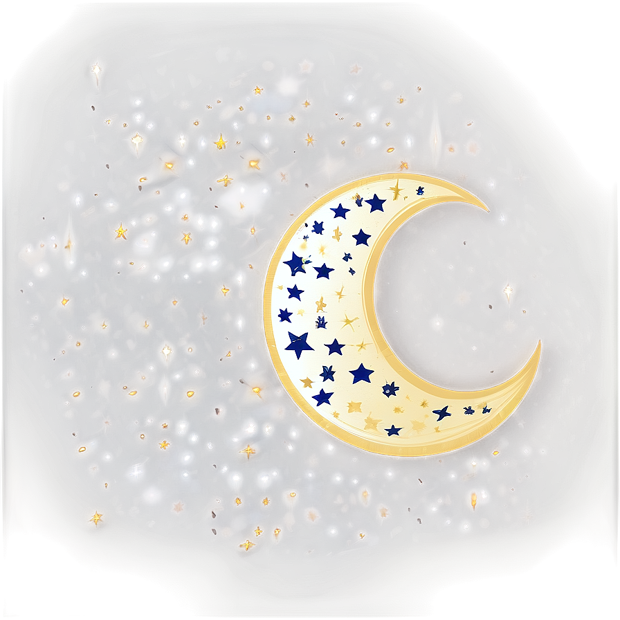 Crescent Moon With Stars Png 52